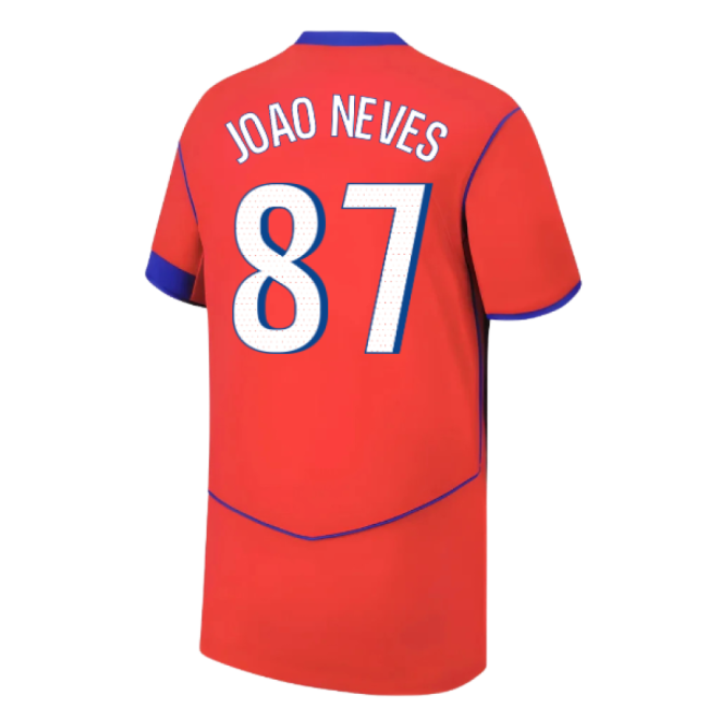 2025-2026 PSG Third Shirt (Kids) (Joao Neves 87)-Vantage Point Soccer